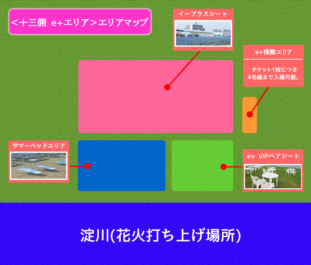 第35回 なにわ淀川花火大会 イープラスシート 指定席4連番 - その他